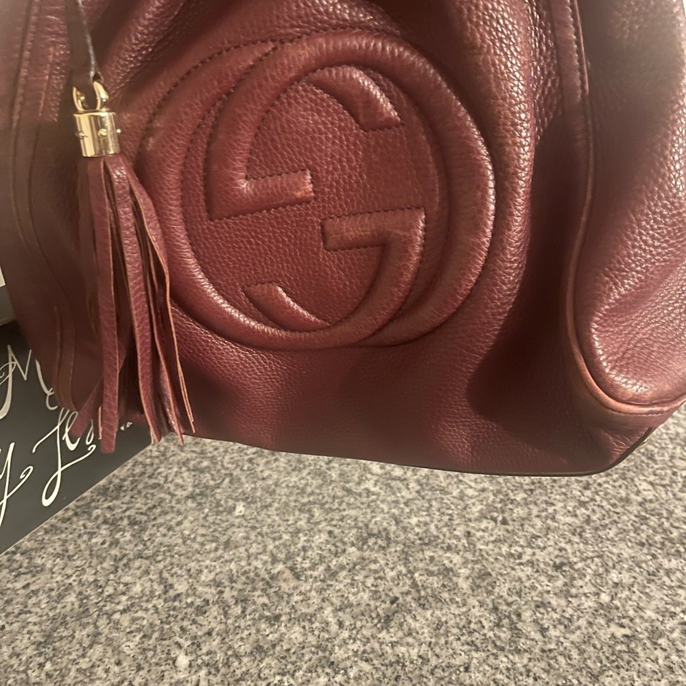 Burgundy Gucci Soho Medium handbag